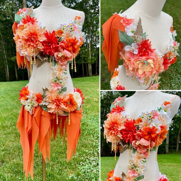L'Amour Le Allure Other - Dreamy Peach Fairy Top and Skirt Monokini Costume